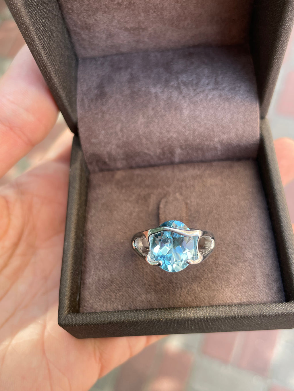 Silver Ring With Topaz