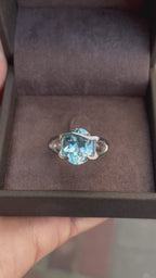 Silver Ring With Topaz